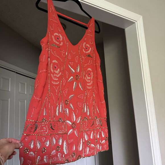 Free People Secret Garden Embellished Large Sequin Dress Size Small EXCELLENT! - Picture 6 of 13